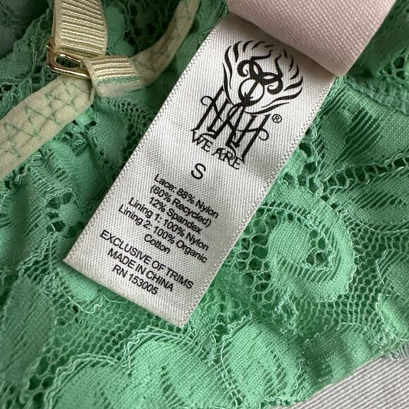 Free People We are HAH- Comin' in HAHt Lace Bodysuit in Something Blue- SMALL - Picture 8 of 8